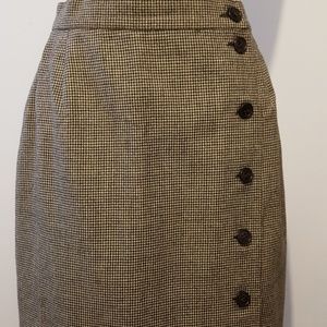 Vtg. wool midi skirt